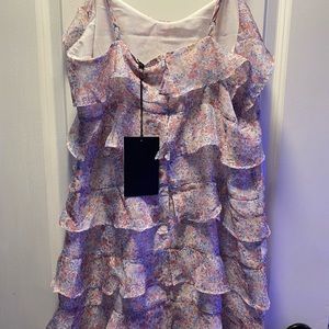 floral above knee length dress